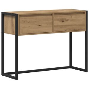 vidaXL Papildu galdiņ&scaron; ar atvilktni Mākslīgā ozola 100 x 36 x 75 cm