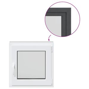 vidaXL pagraba logs "RISOR", 50x50 cm, verami un atgāžami, DIN, pa labi, antracīta krāsā