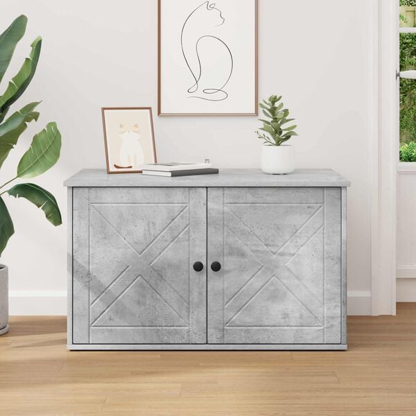 vidaXL Kaķu māja Betons 85 x 55 x 50 cm Inženierijas koks