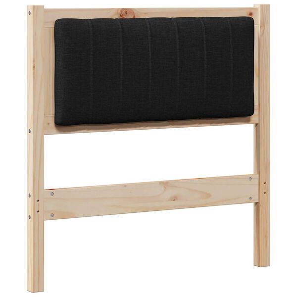 vidaXL Mīkstināts gultas galvgalis Brūna 80 cm Ciets priedes koks