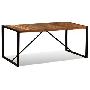 vidaXL virtuves galds, 180 cm, pārstrādāts masīvkoks