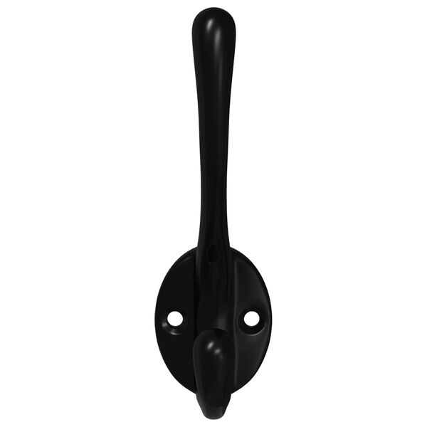 vidaXL Apģērbu āķis 2 pcs Melna 102 x 29 x 47mm Cinka sakausējums