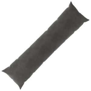 vidaXL Spilvens ar spilvenu HEERLEN Tum&scaron;i pelēka 40 x 145 cm Samts