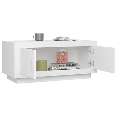 vidaXL kafijas galdiņš, balts, 102x50x45 cm, inženierijas koks