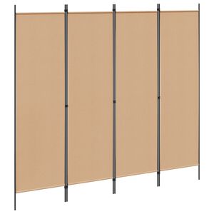 vidaXL 4-paneļu istabas dalītājs Bē&scaron;a 200 x 180 cm Audums