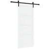 vidaXL Slīdo&scaron;ās durvis 86 x 198,5 cm Inženierijas koks Balta un melna