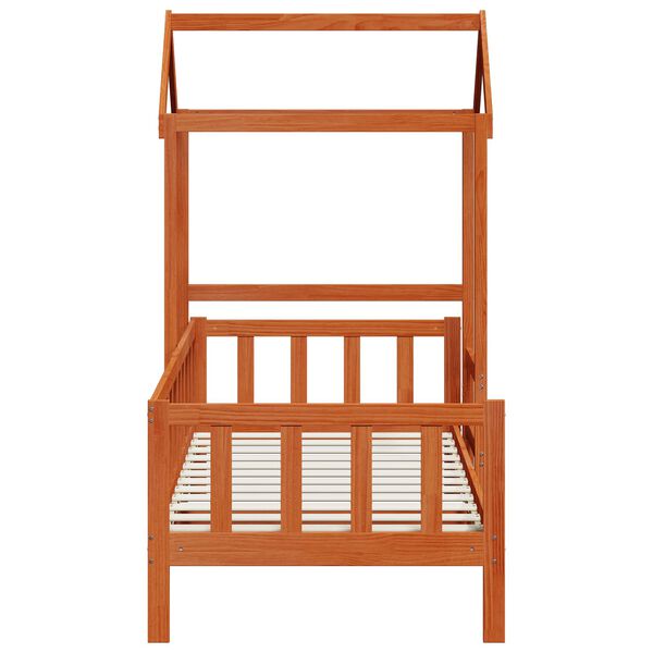 vidaXL Dienas gultas komplekts 2 pcs Vaks brūns Ciets priedes koks