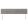 vidaXL gultas galvgaļi, gai&scaron;i pelēks, 160x5x78/88 cm, samts
