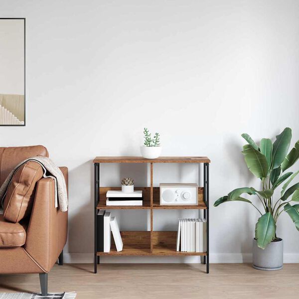 vidaXL Grāmatu plaukts Vecs koks 82 x 32 x 79 cm Inženierijas koks