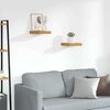 vidaXL Sienas plaukts 2 pcs Brūna 23 x 23,5 x 4 cm Inženierijas koks