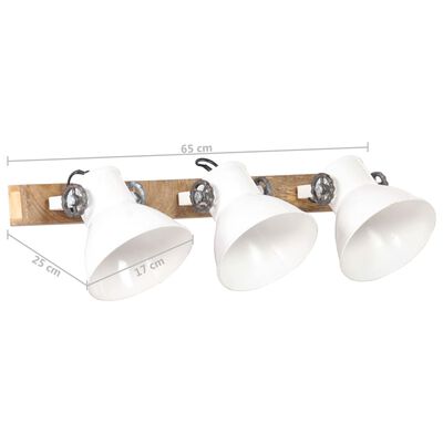 vidaXL sienas lampa, industriāls dizains, balta, 65x25 cm, E27