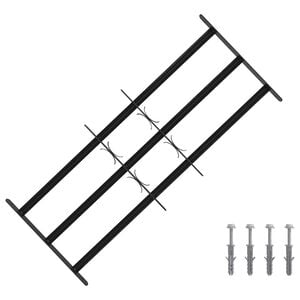 vidaXL Apsardzes restes logiem ar 3 &scaron;ķērsstieņiem 3 pcs 63-114 cm