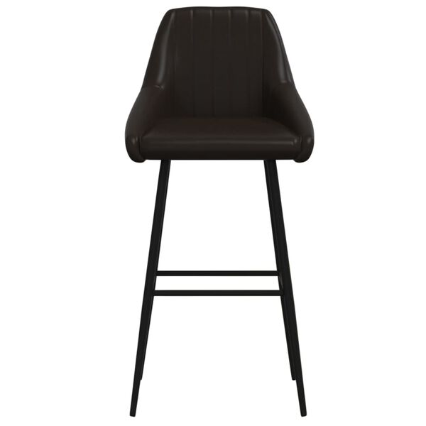 vidaXL bāra krēsli, 2 gab., pelēka mākslīgā āda