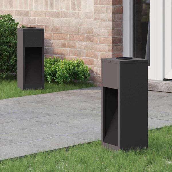 vidaXL Saules LED Ceļa Gaisma 2 pcs Melna Auksti velmēts tērauds