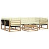vidaXL Āra dīvānu komplekts 7 pcs Balta un krēmkrāsas 79 x 79 x 37 cm
