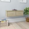 vidaXL sienas atvilktņu plaukts, 60x26x18,5 cm, Sonomas ozola krāsa
