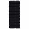 vidaXL Viesu dvielis SOLUND 50 gab. Melna 30 x 30 cm 550 gsm