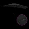 vidaXL Dārza parasols Melna 294 x 150 x 223 cm Poliesters un tērauds