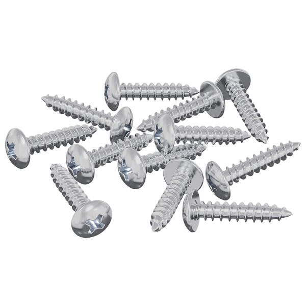 vidaXL Koka skrūves 12 pcs Sudraba M3,5 x 20 mm Tērauds