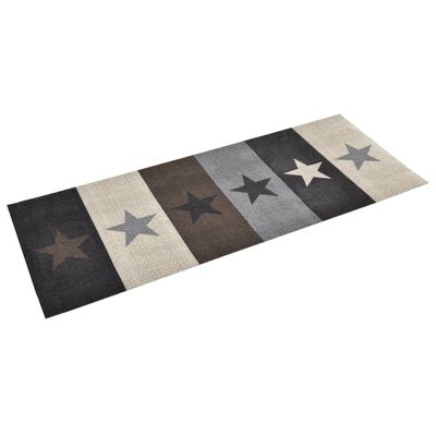 vidaXL virtuves paklājs, mazgājams, apdruka ar zvaigznēm, 60x180 cm