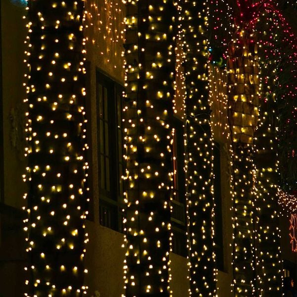 vidaXL Led tīkls Tum&scaron;i zaļ&scaron;