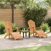 vidaXL Adirondack krēsls 2 pcs Brūna 137 x 77 x 95 cm Ciets tek&scaron;a koks