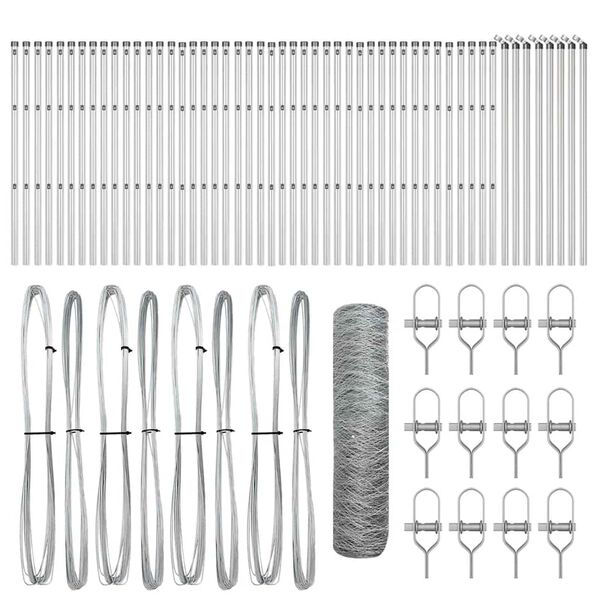 vidaXL Žoga āķis Sudraba 100 x 0,6 m (36 mm acs) Tērauds