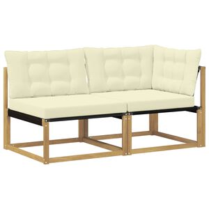 vidaXL Sekcionālā dīvāna vienības ar spilvenu Balts 162,5 x 83 x 73 cm