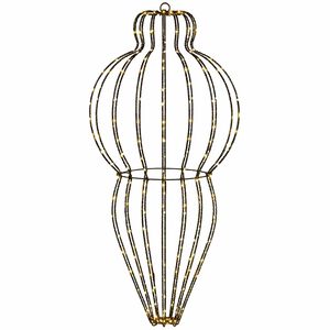 vidaXL Ziemassvētku fināla gaisma 320 LED Silti balts Diam. 40 x 75 cm