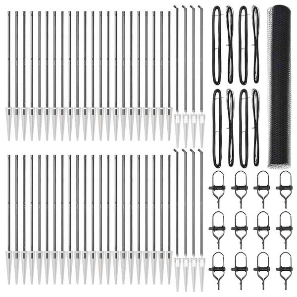 vidaXL Žoga āķis Pelēka 100 x 1,4 m (25 mm acs) Tērauds un PVC