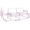 vidaXL Dārza dīvāns ar spilvenu Brūna 200.5 x 70 x 85.5cm Metāla