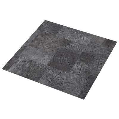 vidaXL grīdas flīzes, pašlīmējošas, 5,11 m², pelēka koka tekstūra, PVC