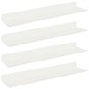 vidaXL Peldējo&scaron;ais plaukts 4 pcs Balts 40 x 9 x 2,5 cm Tērauds