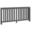 vidaXL radiatora pārsegs, pelēks, 169x19x84 cm, priedes masīvkoks