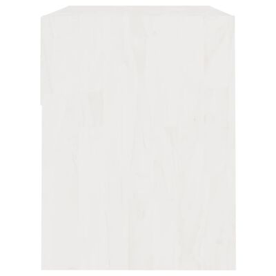 vidaXL naktsskapītis, balts, 40x31x40 cm, priedes masīvkoks