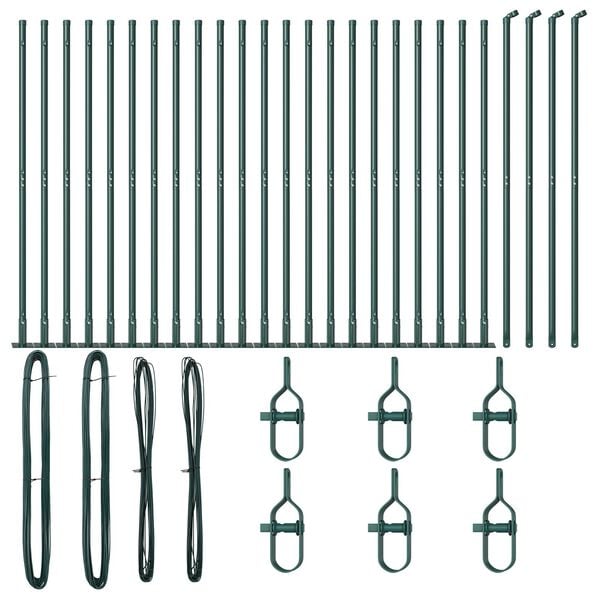 vidaXL Žoga āķis 26 pcs Pelēka Izmērs: 3,2 x 3,2 x 83,5 cm