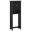 vidaXL plaukts virs tualetes poda BERG, melns, 60x27x164,5 cm, koks