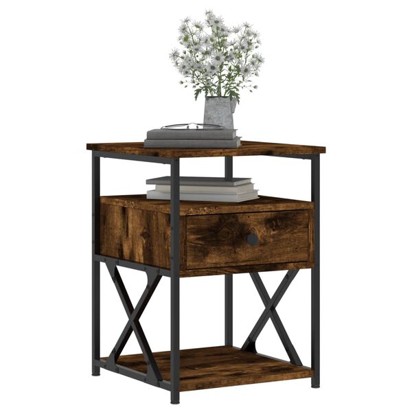 vidaXL naktsskapī&scaron;i, 2 gab., 40x42x55 cm, inženierijas koks, ozolkoka