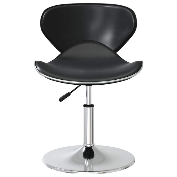 vidaXL virtuves krēsli, 6 gab., melna mākslīgā āda