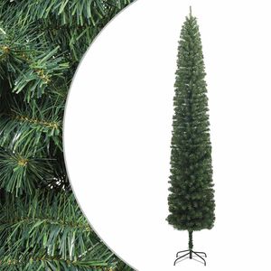vidaXL mākslīgā Ziemassvētku egle ar statīvu, &scaron;aura, 270 cm, PVC