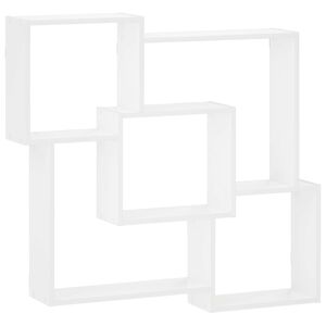 vidaXL Sienas plaukts Balts 98 x 17 x 91 cm Inženierijas koks