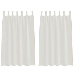 vidaXL Voile aizkaris 2 pcs Krēmkrāsa 175 x 140 cm Poliesters
