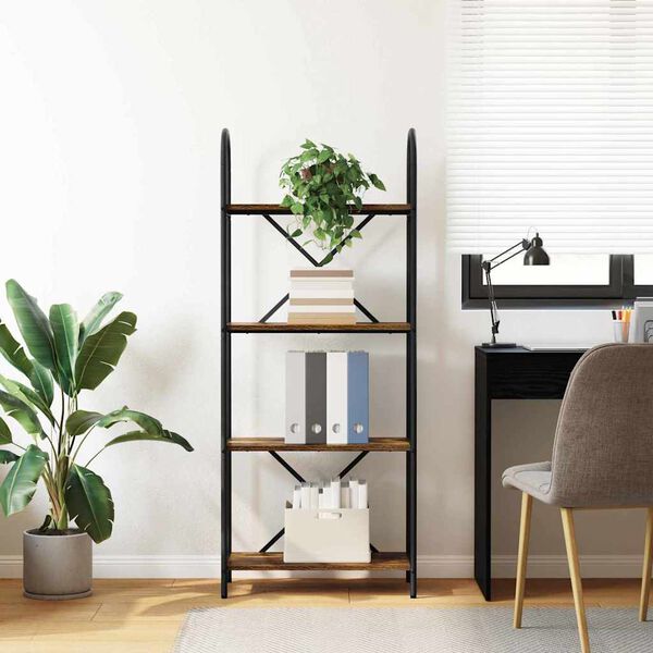 vidaXL Grāmatu plaukts Dūmaka ozols 60 x 30 x 146 cm Inženierijas koks