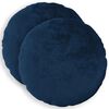 vidaXL Spilvenu pārvalks 2 pcs HEERLEN Tums zils &Oslash; 30 cm Flanelis