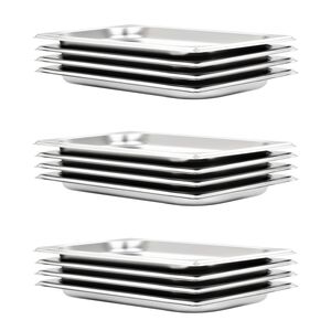 vidaXL Gastronorm trauki, 12 gab., GN 1/3, 20 mm, nerūsējo&scaron;s tērauds