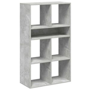 vidaXL grāmatu plaukts, betona pelēks, 66x31x112 cm, inženierijas koks