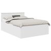 vidaXL Gultas rāmis Balts 160 x 200 cm Inženierijas koks