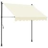 vidaXL izvelkama markīze, 250x150 cm, krēmkrāsas, audums, tērauds