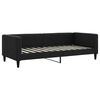 vidaXL dienas gulta, 90x200 cm, melns audums