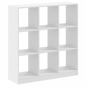 vidaXL grāmatu plaukts, balts, 102x32x108 cm, inženierijas koks